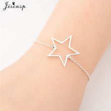 Load image into Gallery viewer, Jisensp Stainless Steel Mickey Bracelets for Women Everyday Jewelry World Map Charm Bracelet Heart Bracelet Femme Wedding Gift