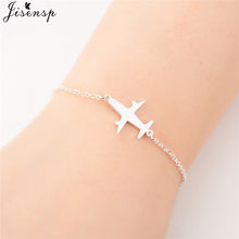 Load image into Gallery viewer, Jisensp Stainless Steel Mickey Bracelets for Women Everyday Jewelry World Map Charm Bracelet Heart Bracelet Femme Wedding Gift