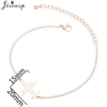 Load image into Gallery viewer, Jisensp Stainless Steel Mickey Bracelets for Women Everyday Jewelry World Map Charm Bracelet Heart Bracelet Femme Wedding Gift