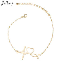 Load image into Gallery viewer, Jisensp Stainless Steel Mickey Bracelets for Women Everyday Jewelry World Map Charm Bracelet Heart Bracelet Femme Wedding Gift