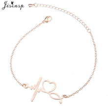 Load image into Gallery viewer, Jisensp Stainless Steel Mickey Bracelets for Women Everyday Jewelry World Map Charm Bracelet Heart Bracelet Femme Wedding Gift