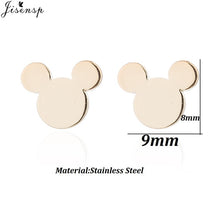 Load image into Gallery viewer, Jisensp Stainless Steel Mickey Bracelets for Women Everyday Jewelry World Map Charm Bracelet Heart Bracelet Femme Wedding Gift