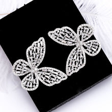 Load image into Gallery viewer, Female Open Bangle Bracelet Sweety Cubic Zircon Cuff Bangles Elegant CZ Butterfly OL Pearl Bangle for Women Costume Jewelry Gift