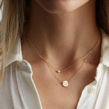Load image into Gallery viewer, e-Manco Classic Stainless Steel Necklace Simple Imitation Pearl Pendant Choker Necklace for women Chain Necklaces
