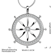 Load image into Gallery viewer, silver color  necklace jewelry women wedding fashion Cross CZ crystal Zircon stone pendant necklace  Christmas gift n296