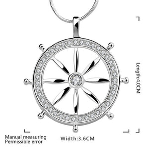 silver color  necklace jewelry women wedding fashion Cross CZ crystal Zircon stone pendant necklace  Christmas gift n296