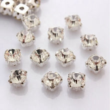 Load image into Gallery viewer, 200Pcs Shiny Crystal/Clear 3D Glass Sew on Rhinestone Stones For Clothes Dress Handbag Claw Sewing Rhinestone Decoration DIY