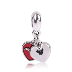 New Original Free Shipping Sliver Bead Mickey Fairytale Dumbo Love Charm Fit Pandora Bracelet Necklace DIY Women Jewelry Gift