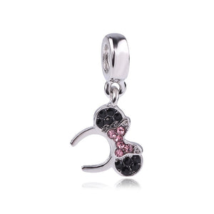 New Original Free Shipping Sliver Bead Mickey Fairytale Dumbo Love Charm Fit Pandora Bracelet Necklace DIY Women Jewelry Gift