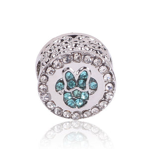 New Original Free Shipping Sliver Bead Mickey Fairytale Dumbo Love Charm Fit Pandora Bracelet Necklace DIY Women Jewelry Gift