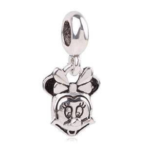 New Original Free Shipping Sliver Bead Mickey Fairytale Dumbo Love Charm Fit Pandora Bracelet Necklace DIY Women Jewelry Gift