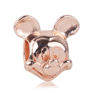 New Original Free Shipping Sliver Bead Mickey Fairytale Dumbo Love Charm Fit Pandora Bracelet Necklace DIY Women Jewelry Gift