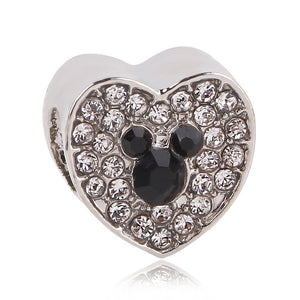 New Original Free Shipping Sliver Bead Mickey Fairytale Dumbo Love Charm Fit Pandora Bracelet Necklace DIY Women Jewelry Gift