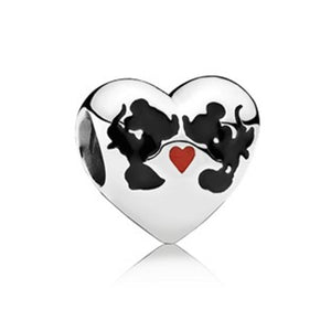 New Original Free Shipping Sliver Bead Mickey Fairytale Dumbo Love Charm Fit Pandora Bracelet Necklace DIY Women Jewelry Gift