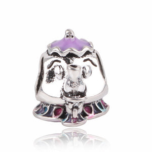 New Original Free Shipping Sliver Bead Mickey Fairytale Dumbo Love Charm Fit Pandora Bracelet Necklace DIY Women Jewelry Gift