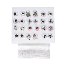 Load image into Gallery viewer, 12-36 Pair/Set Fashion Women Lady Round Star Rhinestone Crystal Flower Ear Stud Earring Jewelry