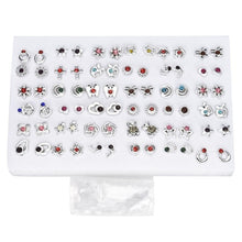 Load image into Gallery viewer, 12-36 Pair/Set Fashion Women Lady Round Star Rhinestone Crystal Flower Ear Stud Earring Jewelry