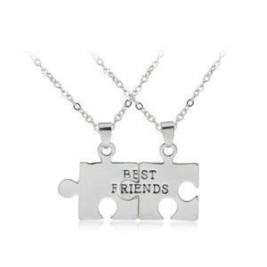 Fashion 2pcs/set Broken Pendant Heart Best Friends Forever Necklace Best Buds Girlfriends Couple Big Little Sister Necklace