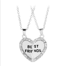 Load image into Gallery viewer, Fashion 2pcs/set Broken Pendant Heart Best Friends Forever Necklace Best Buds Girlfriends Couple Big Little Sister Necklace