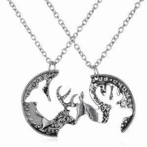 Fashion 2pcs/set Broken Pendant Heart Best Friends Forever Necklace Best Buds Girlfriends Couple Big Little Sister Necklace