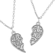 Load image into Gallery viewer, Fashion 2pcs/set Broken Pendant Heart Best Friends Forever Necklace Best Buds Girlfriends Couple Big Little Sister Necklace