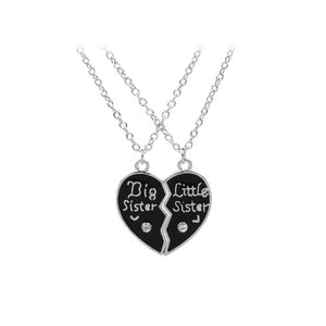 Fashion 2pcs/set Broken Pendant Heart Best Friends Forever Necklace Best Buds Girlfriends Couple Big Little Sister Necklace