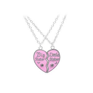 Fashion 2pcs/set Broken Pendant Heart Best Friends Forever Necklace Best Buds Girlfriends Couple Big Little Sister Necklace