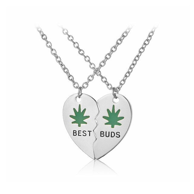 Fashion 2pcs/set Broken Pendant Heart Best Friends Forever Necklace Best Buds Girlfriends Couple Big Little Sister Necklace
