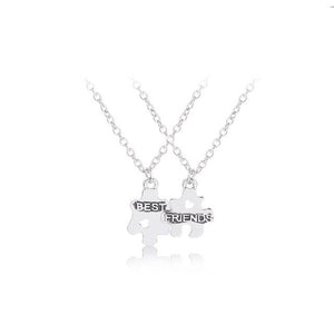Fashion 2pcs/set Broken Pendant Heart Best Friends Forever Necklace Best Buds Girlfriends Couple Big Little Sister Necklace