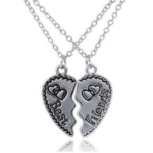 Load image into Gallery viewer, Fashion 2pcs/set Broken Pendant Heart Best Friends Forever Necklace Best Buds Girlfriends Couple Big Little Sister Necklace
