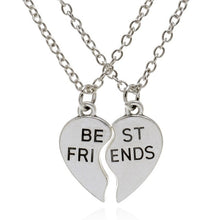Load image into Gallery viewer, Fashion 2pcs/set Broken Pendant Heart Best Friends Forever Necklace Best Buds Girlfriends Couple Big Little Sister Necklace
