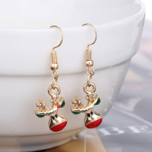 XEDZ New Christmas earrings pendant Christmas tree snowflake antelope Santa Claus boots earrings jewelry accessories
