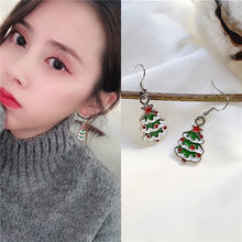 Load image into Gallery viewer, XEDZ New Christmas earrings pendant Christmas tree snowflake antelope Santa Claus boots earrings jewelry accessories