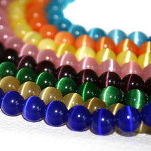 Load image into Gallery viewer, Hot 4mm  50pcs Glass Beads Cat Eye Beads Round Spacer Beads Jewelry Accessories For Beads Jewelry Making Bracelet Necklaces DIY