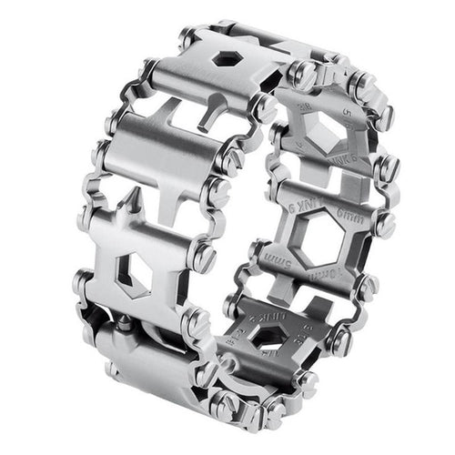 Multifunction Tool Bracelet Tread Bracelet Stainless Steel Outdoor Bolt Driver Tools Kit Travel Friendly Wearable Multitool Tool