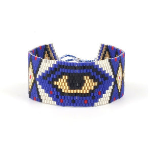 SHINUSBOHO 5X Punk Miyuki Charm Friendship Bracelets Bangles Gothic Rock Gold Rivets Men Jewelry Statement Bracelets for Women