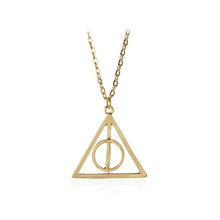 Load image into Gallery viewer, fashion Harri Potter Hermione Hedwig Magic Wand Time Turner Hourglas harry Golden Snitch Deathly Hallows Pendant Toy Necklace