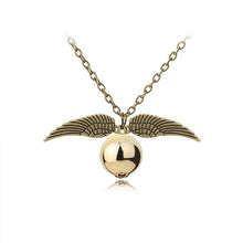 Load image into Gallery viewer, fashion Harri Potter Hermione Hedwig Magic Wand Time Turner Hourglas harry Golden Snitch Deathly Hallows Pendant Toy Necklace