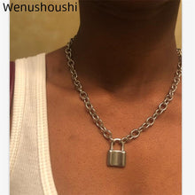 Load image into Gallery viewer, ( color do not fade ) Women Jewelry stainless steel Padlock Necklace punk hiphop rock lock men Necklace Friendship gifts di067