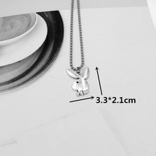 Load image into Gallery viewer, stainless steel beads chains cute rabbit Alien leaf dollars angel necklaces men punk vintage bear necklace women unisex gifts