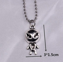 Load image into Gallery viewer, stainless steel beads chains cute rabbit Alien leaf dollars angel necklaces men punk vintage bear necklace women unisex gifts