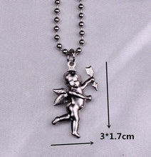 Load image into Gallery viewer, stainless steel beads chains cute rabbit Alien leaf dollars angel necklaces men punk vintage bear necklace women unisex gifts