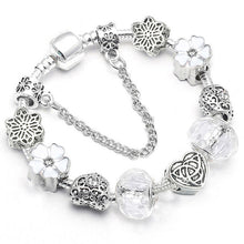 Load image into Gallery viewer, TOGORY New Fashion Grystal&amp;Glass Sunflower Dangles Charm Bracelet Fit Snake Chain DIY Fine Bracelet for Women Jewelry Gift