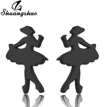 Load image into Gallery viewer, Shuangshuo Stainless Steel Mickey Earrings Mouse Stud Earrings Women Girls Kids Earing Mini Cartoon Animal Ear Studs pendientes
