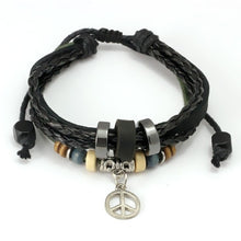 Load image into Gallery viewer, Newest Arrival Silver Charm Black Leather Bracelet for Women Five Colors Magnet Clasp Christmas Gift Jewelry PI0311
