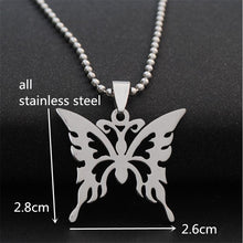 Load image into Gallery viewer, stainless steel beads chains cute rabbit Alien leaf dollars angel necklaces men punk vintage bear necklace women unisex gifts
