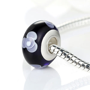 BAMOER Fashion DIY Beads Brown Round Shape Murano Glass Beads fit Bracelet Women Beads & Jewelry Makings PA6366