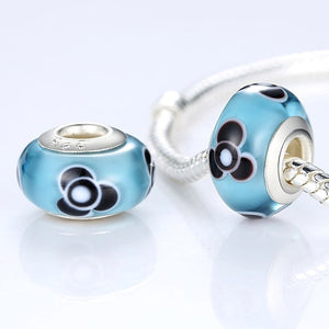 BAMOER Fashion DIY Beads Brown Round Shape Murano Glass Beads fit Bracelet Women Beads & Jewelry Makings PA6366