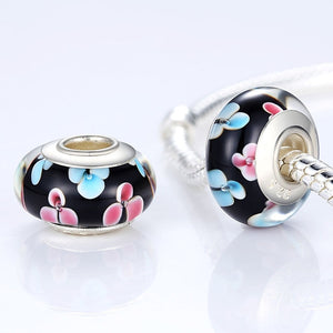 BAMOER Fashion DIY Beads Brown Round Shape Murano Glass Beads fit Bracelet Women Beads & Jewelry Makings PA6366