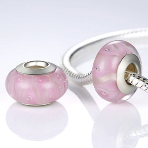 BAMOER Fashion DIY Beads Brown Round Shape Murano Glass Beads fit Bracelet Women Beads & Jewelry Makings PA6366